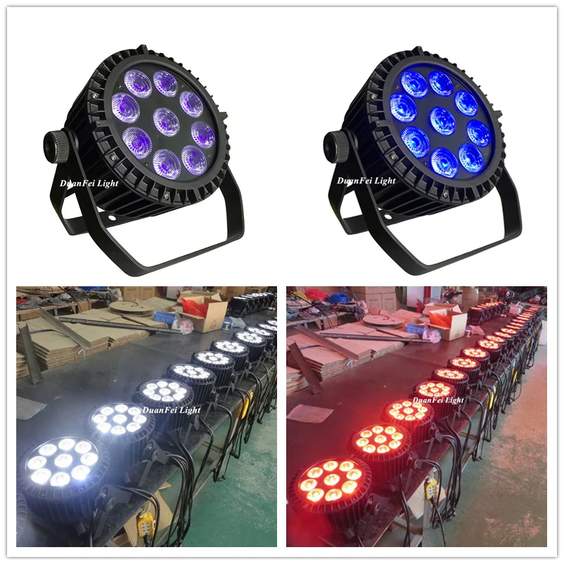 12 шт. Высокое качество открытый par 64 led плоский корпус водонепроницаемый тонкий