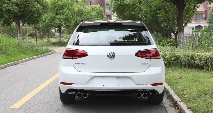 Для Volkswagen Golf 7,5 Задний Спойлер ABS задний бампер диффузор защитные бамперы для GOLF после хром задний спойлер