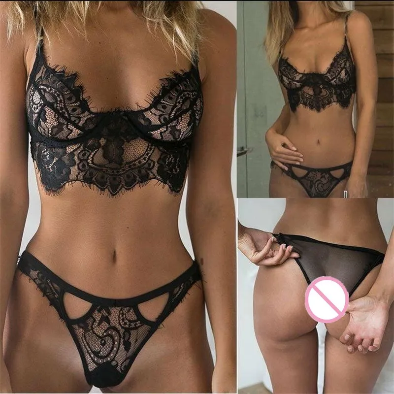 

New Style Women Exotic Sets Sexy Lingerie Sleepwear Lace Women's G-string Underwear Dress Babydoll Nightwear Pure Color Fashion