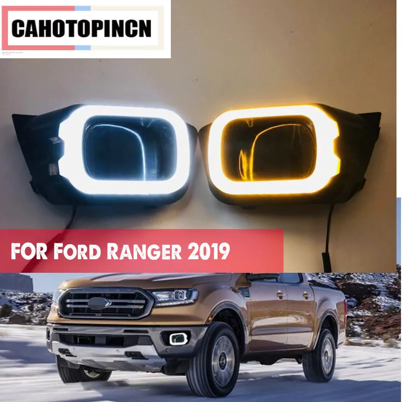 For Ford Ranger 2019 12V LED Car DRL Daytime Running Light fog lamp