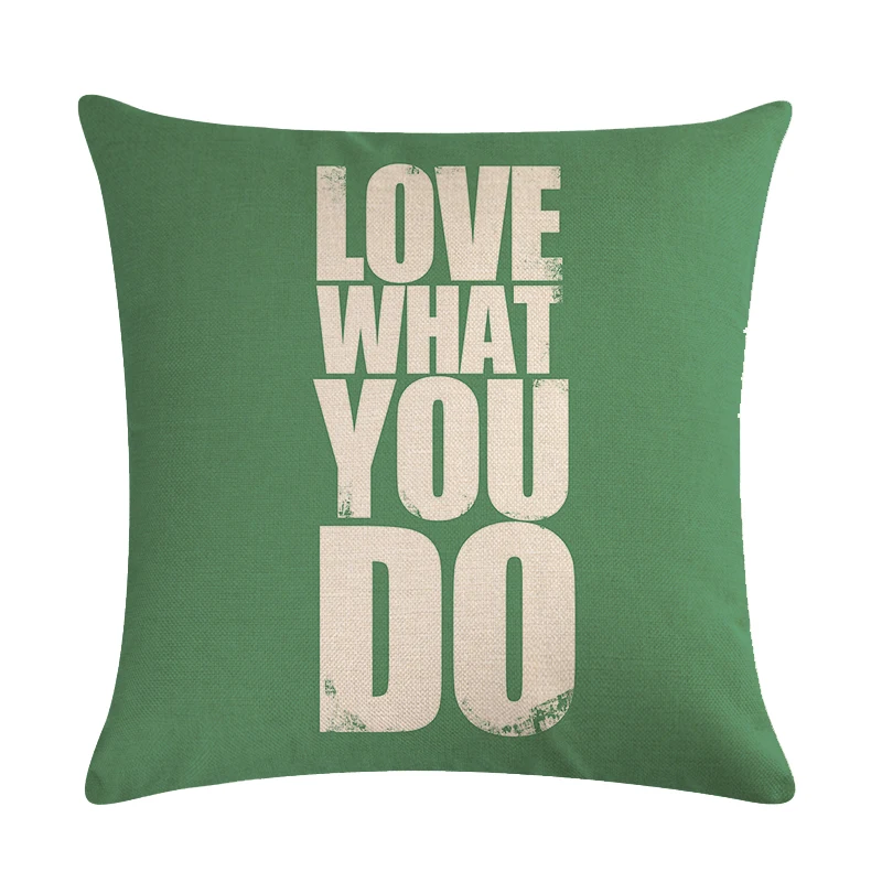 Наволочка с узором Love what you do и декоративная наволочка для гостиной 45*45 см