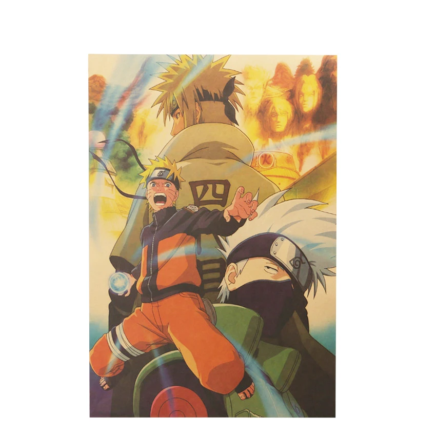 TIE LER Naruto Uzumaki B стиль классический японский мультфильм комикс крафт-бумага Бар плакат ретро плакат декоративной живописи 51,5x36 см