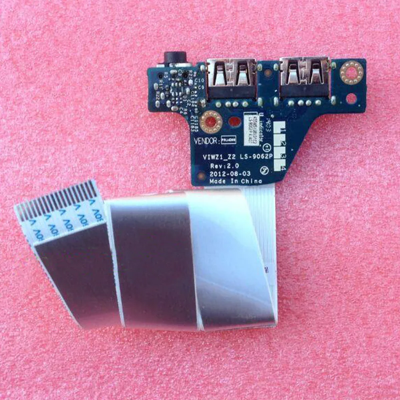 Новая Оригинальная USB-плата с кабелем для Lenovo Ideapad Z400 P400 Z500 P500 Series LS-9062P 90002114 |