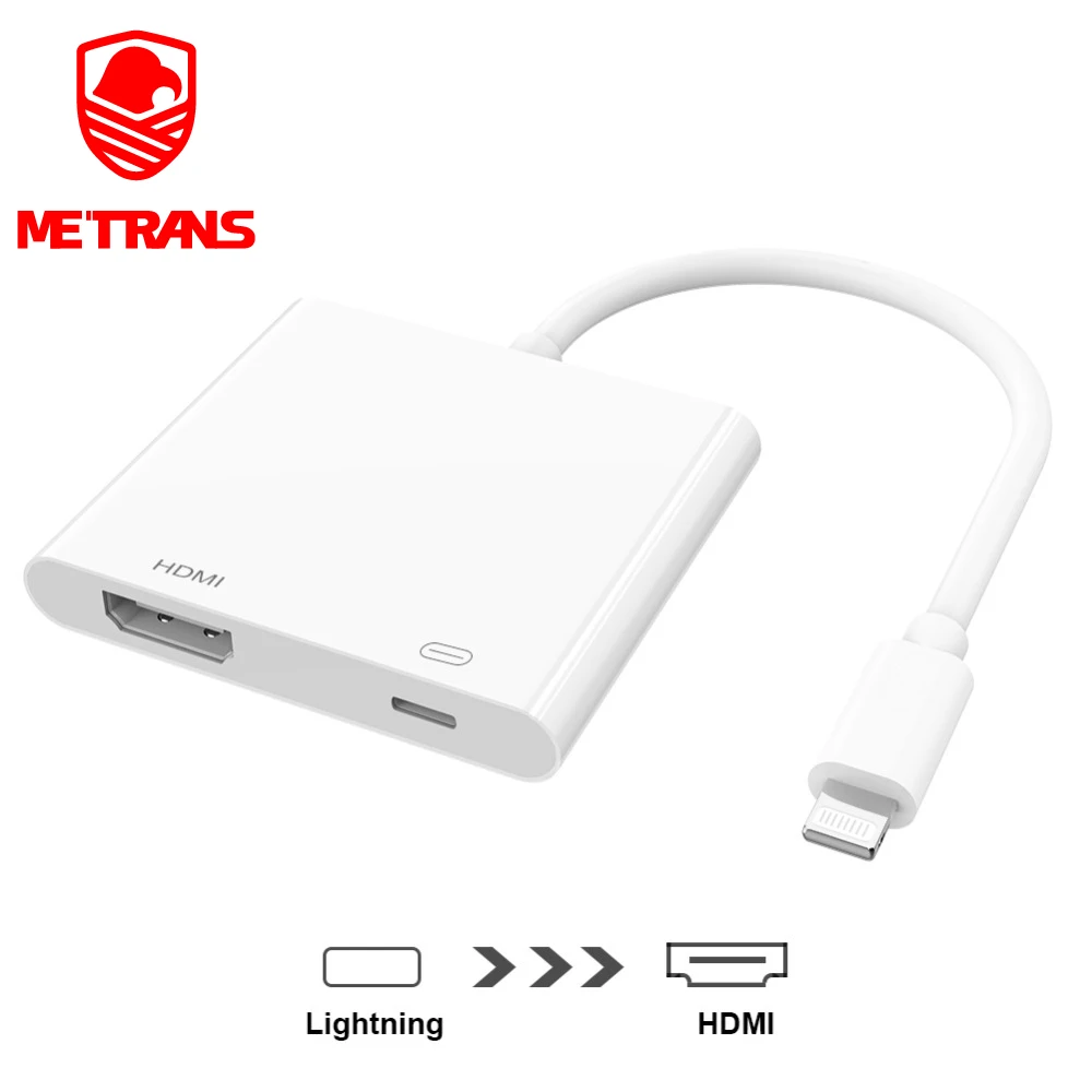 Metrans телефон к HDMI цифровой AV Аудио Видео адаптер USB кабель Разъем до 1080P HD для iPhone X/8
