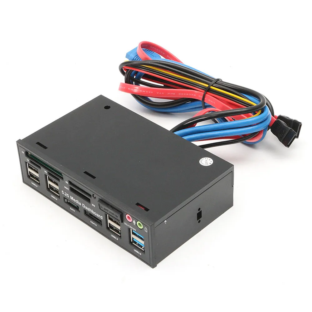 

5.25 Inch USB3.0 Drive TF Smart Card Reader USB3.0 SA TA Audio Front Panel Media Dashboard USB3.0 SD Card Reader