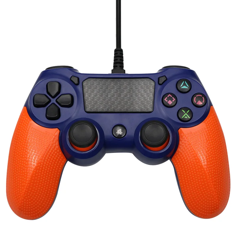 USB проводной геймпад для Playstation 4 джойстик геймпад двойной шок джойстик для ПК для PS4 контроллер 2,2 м кабель для PS3 консоли - Цвет: Orange