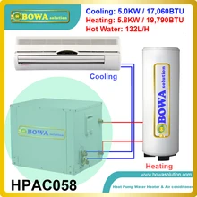 Super Hi-COP Household Air Conditioning Unit Doubles As Water Heater can produce 5.0KW cooling and 5.8KW heating