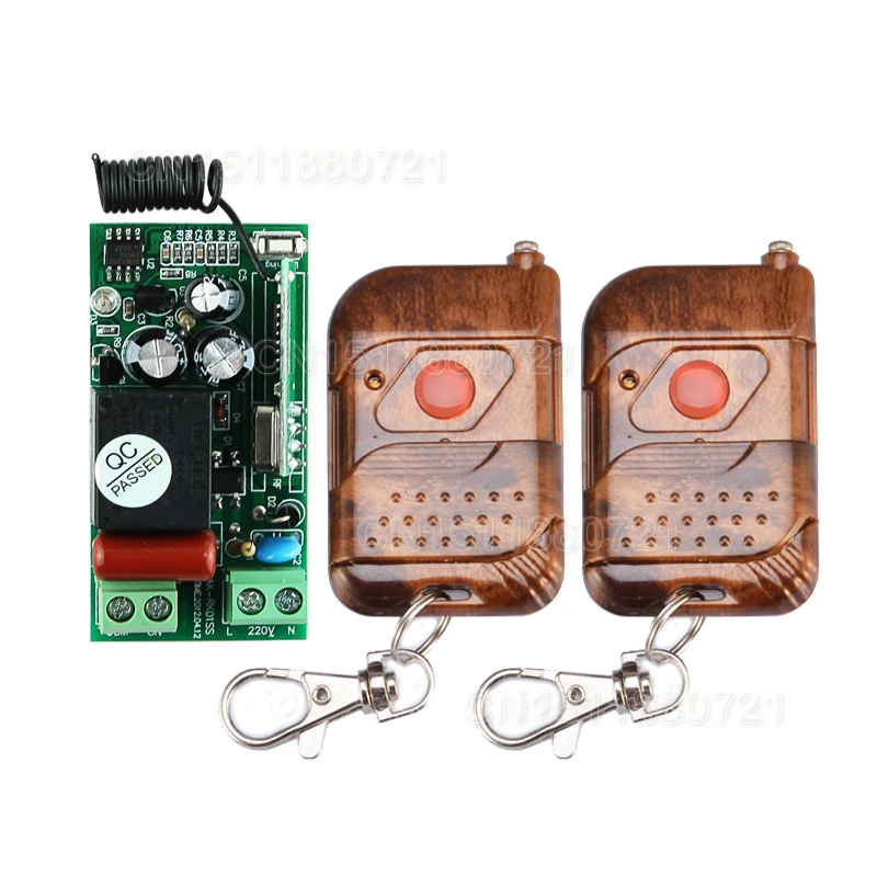 

AC220V 1Ch RF Wireless Switch Remote Control Light Switch With 2PCS Transmitter 10A 433MHZ