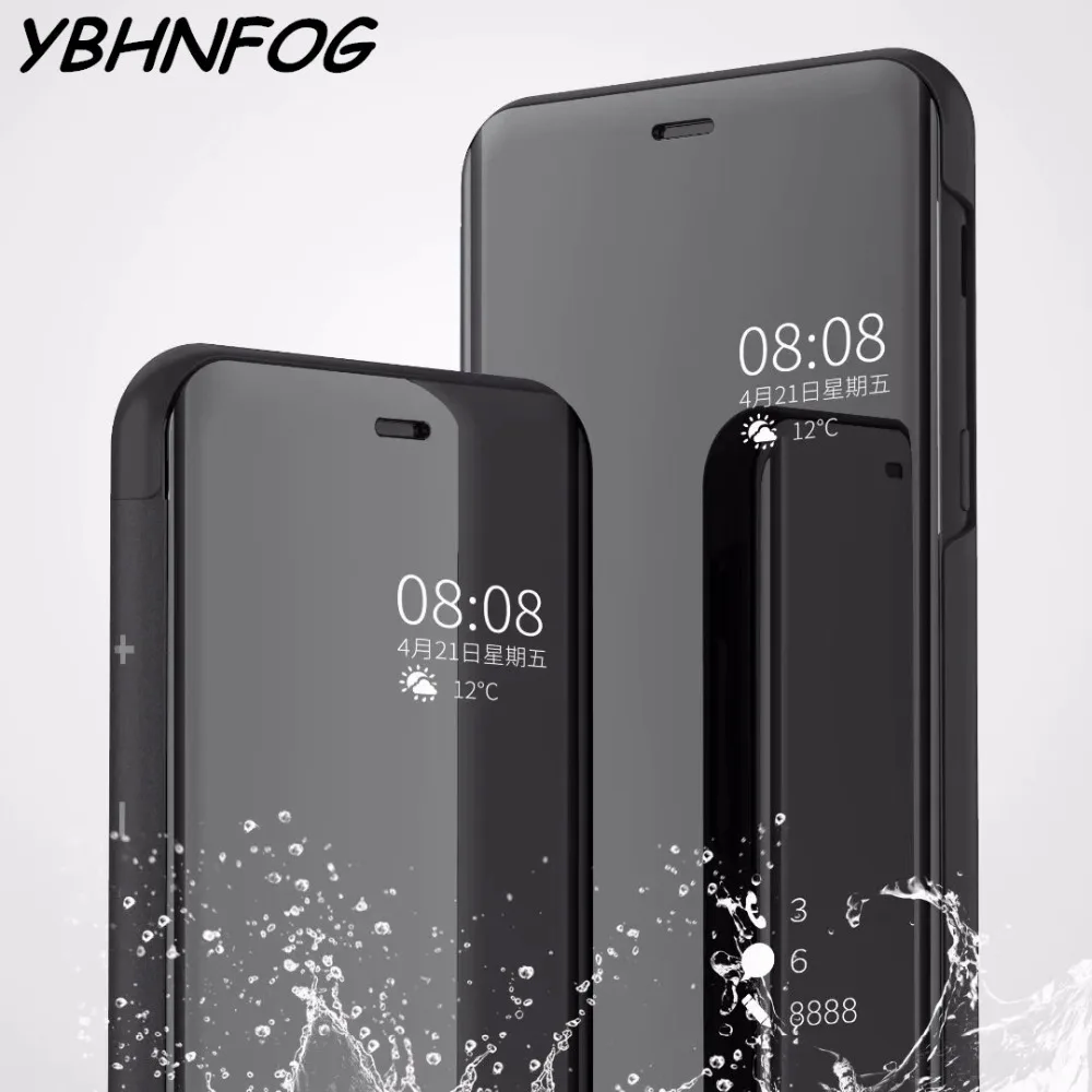 

Clear View Smart Mirror Flip Mobile Phone Case For Xiaomi Redmi Note 4 4X Note 3 5 Pro Note 5A Redmi 4X 5 Plus Luxury Coque