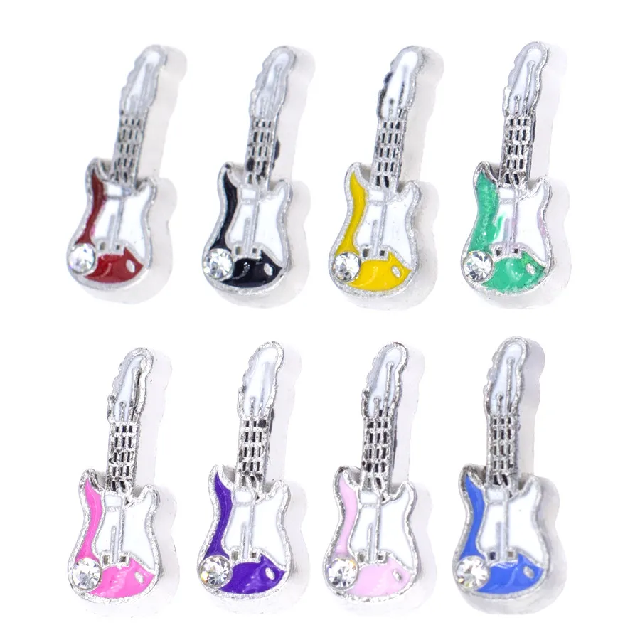 

New arrival guitar charms floating locket living charms for floating living locket As gift for friends kids family FC1803