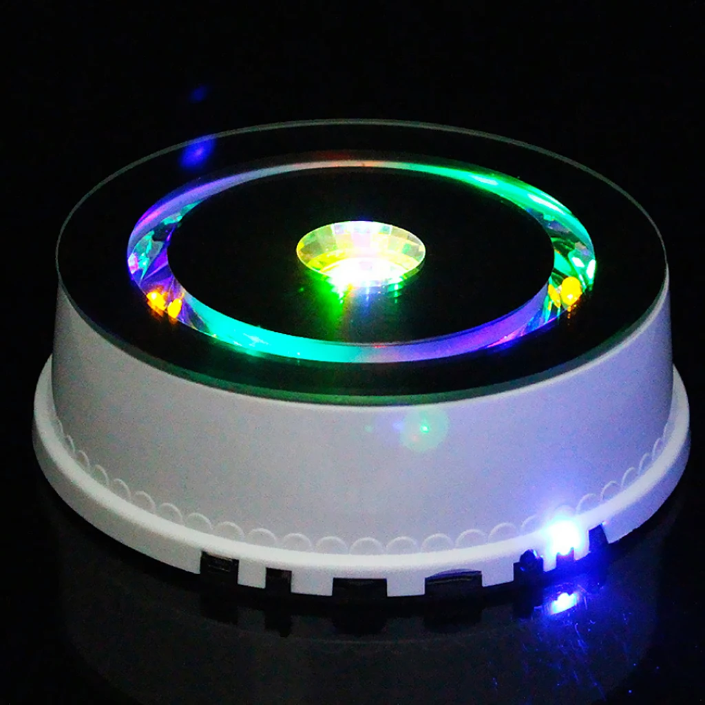 

Electric Rotating Display Stand Mirrored Display Turntable Remote Control Electric Rotating Turntable for Display Jewelry Watch