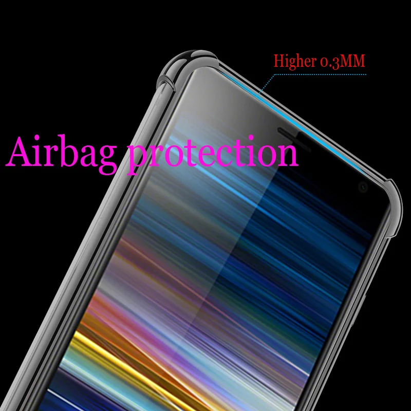 Ultra Slim Clear Soft Shockproof Phone Cover For Sony Xperia 10 Plus Transparen Air Cushion Shockproof Soft Case Xperia10 Plus