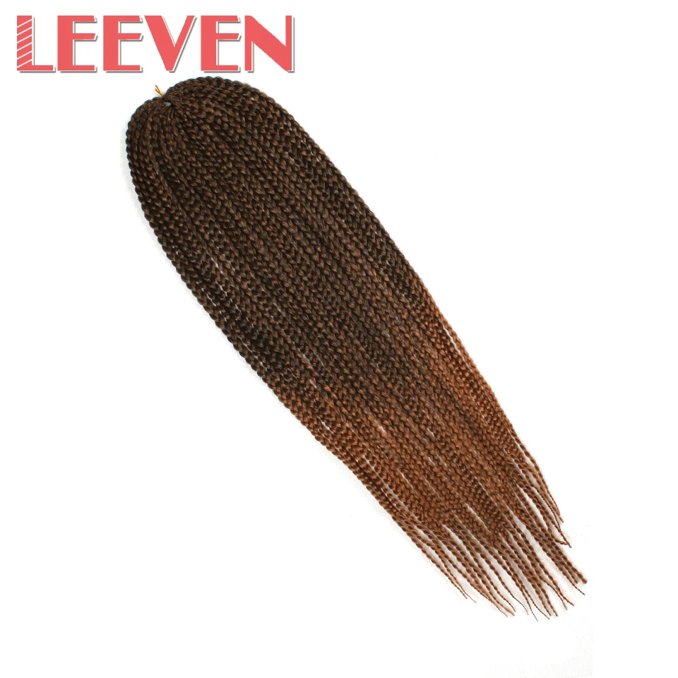 Leeven Box оплетка для волос 14 ''18'' 22 ''22 пряди крючком Омбре черное синтетическое плетение волос 6 шт./лот