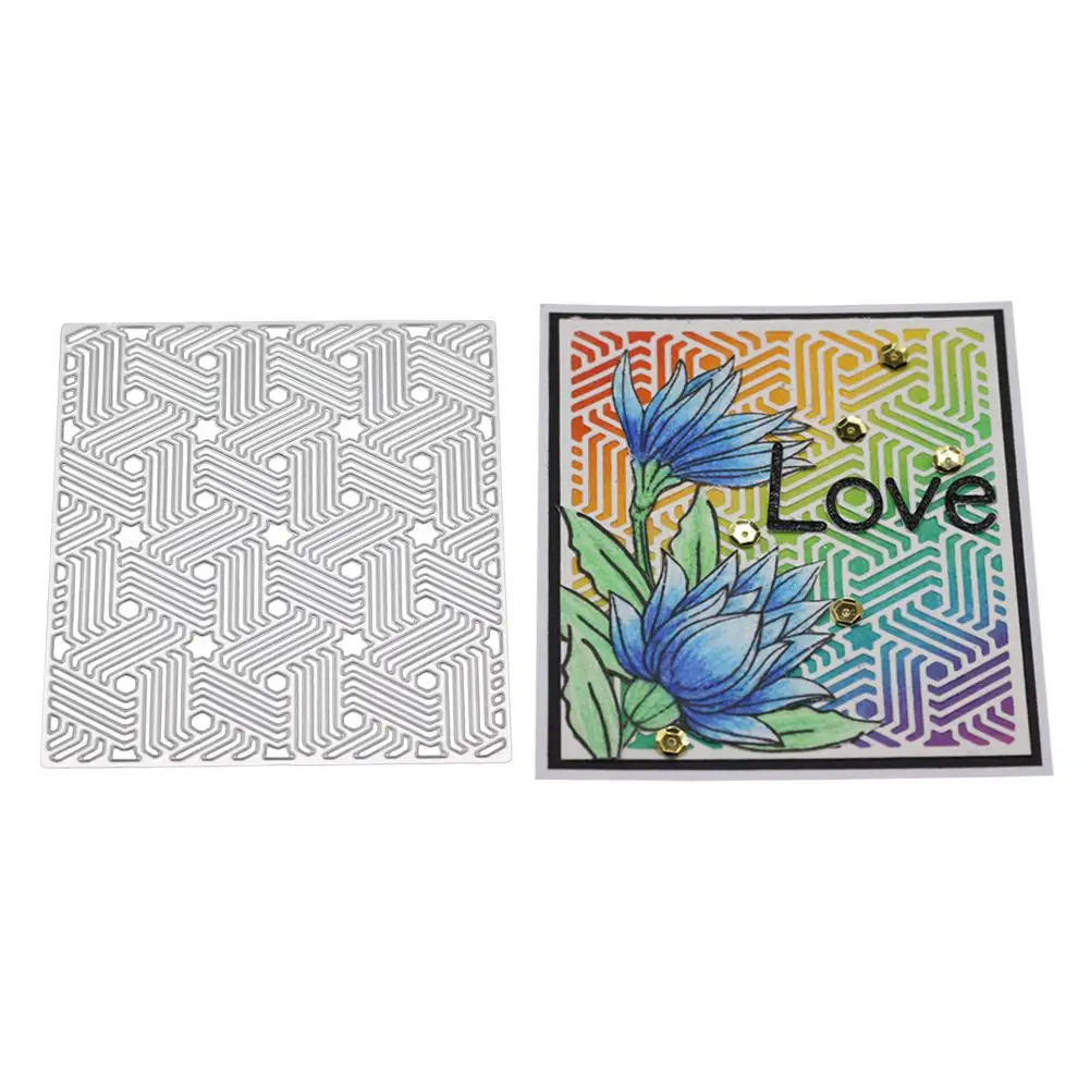 

Sqaure Lace Love Letter Cutting Dies for Scrapbook Lace Background Wedding Valentine's Day Invitation Card
