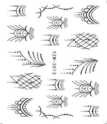FWC 1 шт водяные наклейки для ногтей наклейки весенние цветы Бабочка водяные знаки ползунки обертывания для украшения ногтей маникюр - Цвет: YZW-3013