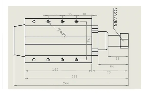 ZHENYU/FQD 2.2kw шпиндель с воздушным охлаждением cnc фрезерный шпиндель мотор 18000 об/мин ER20 cnc мотор шпинделя