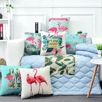 

cushions home decoration Garden flamingo cotton water washing cotton pillow quilts car cushion quilts sofa upholstery