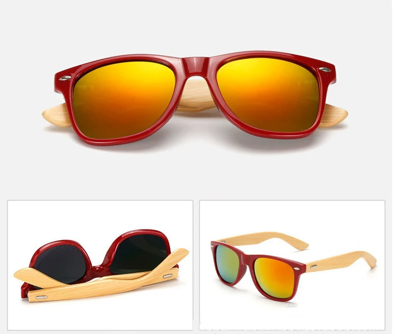 RBROVO, Ретро стиль, Бамбуковая оправа, солнцезащитные очки для женщин, фирменный дизайн, классические металлические солнцезащитные очки, для улицы, деревянные ножки, Oculos De Sol