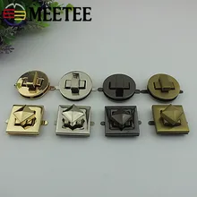 Meetee 2pcs Metal Metal Bag Twist Lock Square Round Handbags Purse Lock Buckle DIY Bag Luggage Hardware Accessories BD374 Meetee 2pcs Metal Metal Bag Twist Lock Square Round Handbags Purse Lock Buckle DIY Bag Luggage Hardware Accessories BD374