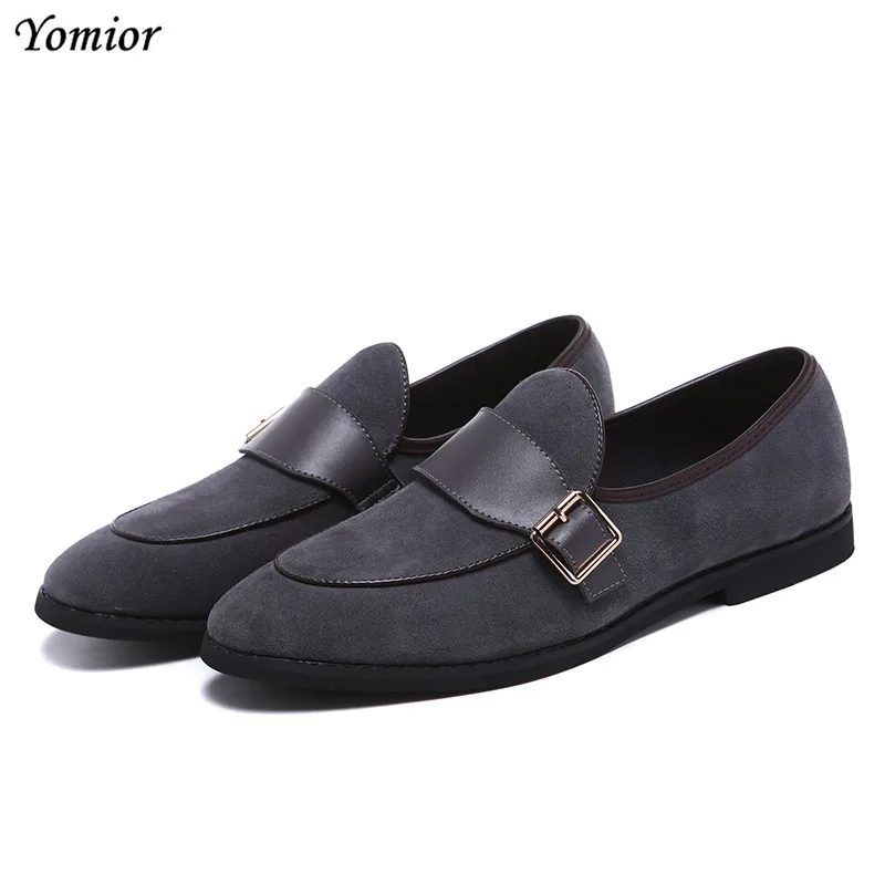 Yomior Fashion Summer Men Dress Leather Shoes Handmade Brogue Style Party Wedding Shoes Man Flats Loafers Oxfords Formal Shoes