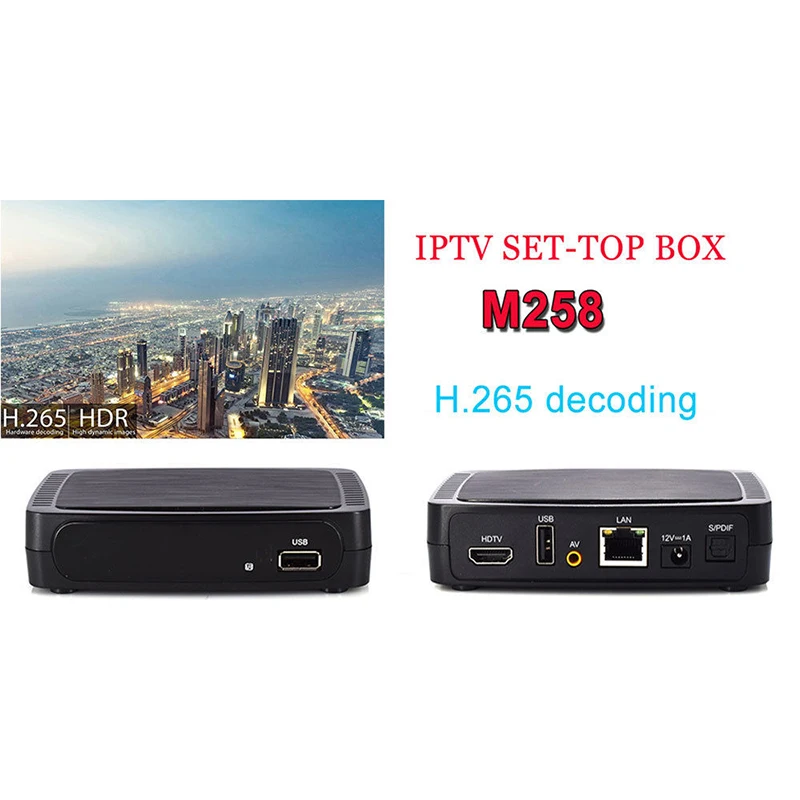 IBRAVEBOX M258 Iptv/Отт телеприставка H.265 для сталкера быстрее MAG250/254 T7U6(вилка США