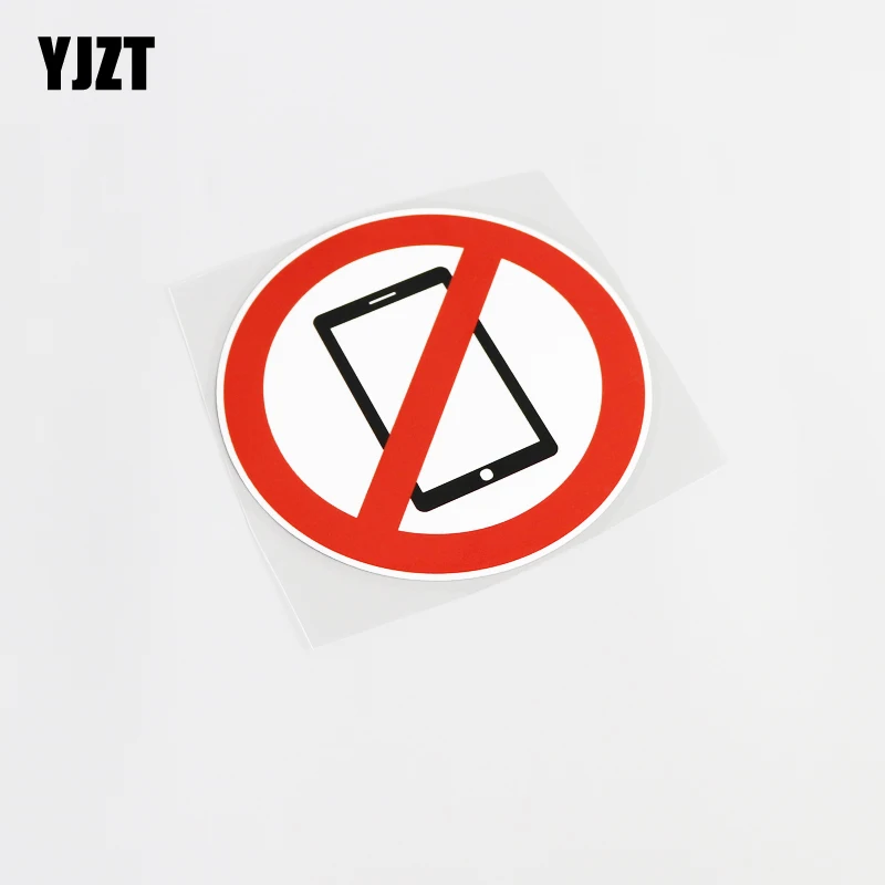 

YJZT 12.5CM*12.5CM High-quality Prohibit Watch The Phone PVC Car Window Sticker Decal 13-0125