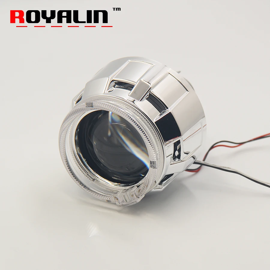 ROYALIN светодиодный светильник ангельские глазки 12 В Halo Rings Mini HID H1 линзы проектора Bi