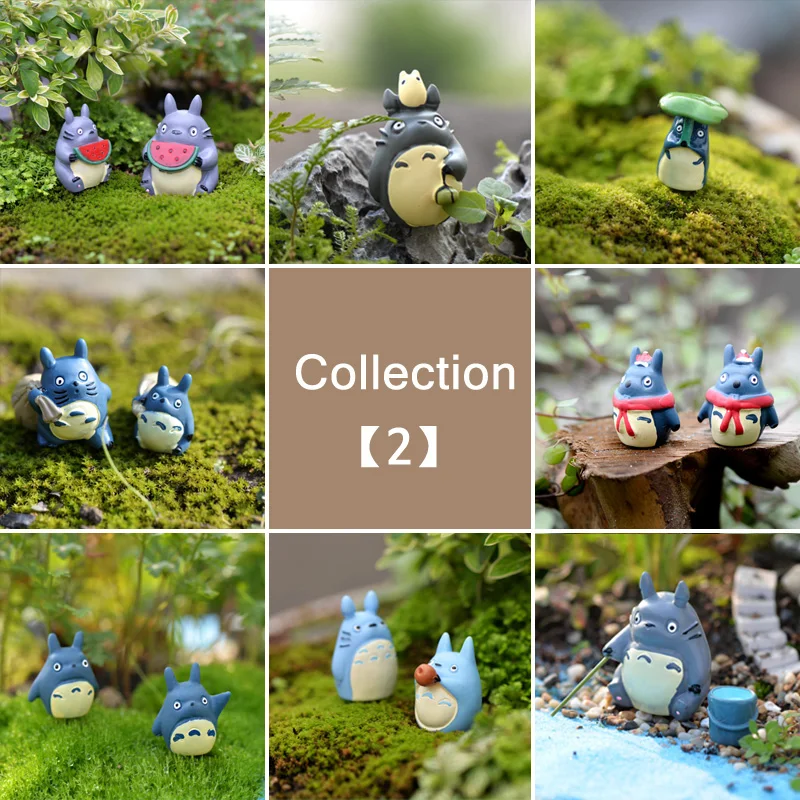 

BAIUFOR Totoro Miniatures Terrariums Animals DIY Fairy Garden, Succulents, Desktop Fish Tank Accessories Resin Craft Decor