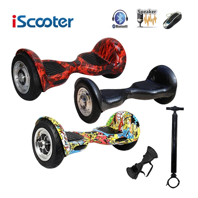 Iscooter bluetooth hoverboard 10 дюймов электрический skateboar 2 колеса самостоятельно балансировки электрический скутер два смарт-колесо с дистанционным ключом