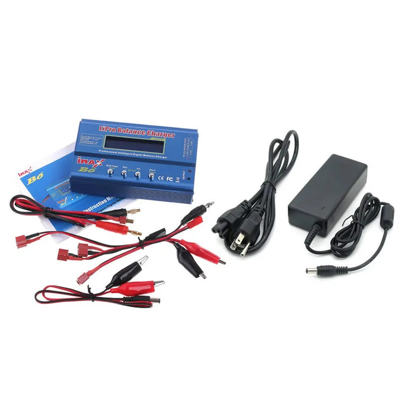 

Battery Lipo Balance Charger IMAX B6 Lipro Charging Digital Discharger + 12V 5A Power Supply EU US UK AU + T Plug Charging Cable