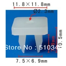 Защелкивается в 7 мм, 7,5 мм отверстие автомобиля козырек клип#6 Винт Размер Чехол для 90189-04011