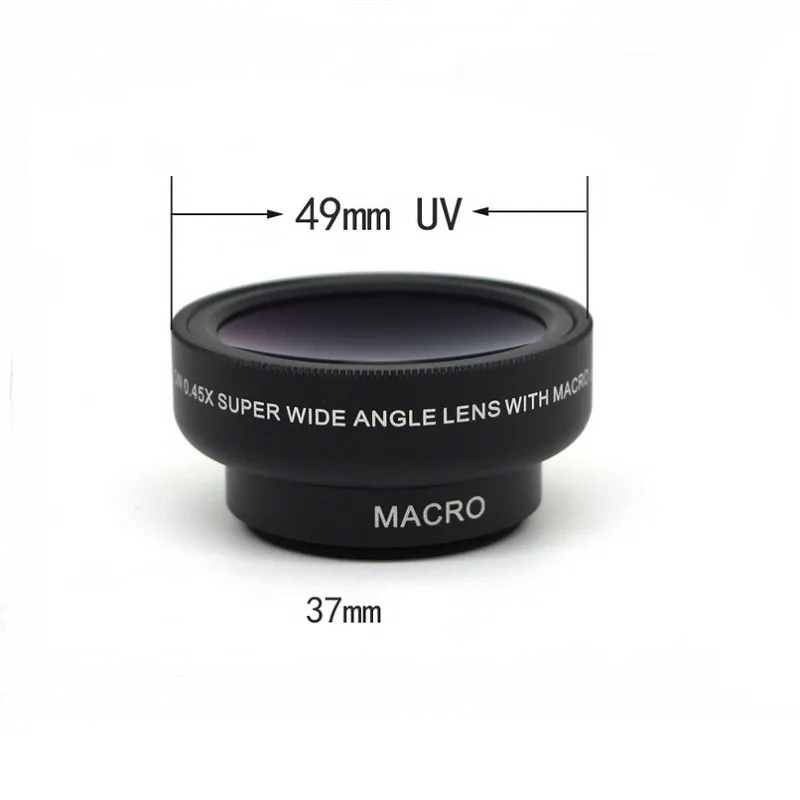 Phone Lens 2 in 1 Mobile Phone Lens 0.45X HD Wide Angle Lens+12.5X Macro Lens For Samsung Sony Smartphones 37mm Thread Clip Phone Lens (3)