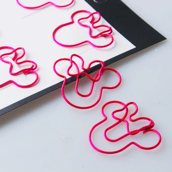 

red color mouse Cute Clip Creative Special-shaped Pin Clip Paper Clip Bookmark Office Accessories Paperclips Metal Paper Clips