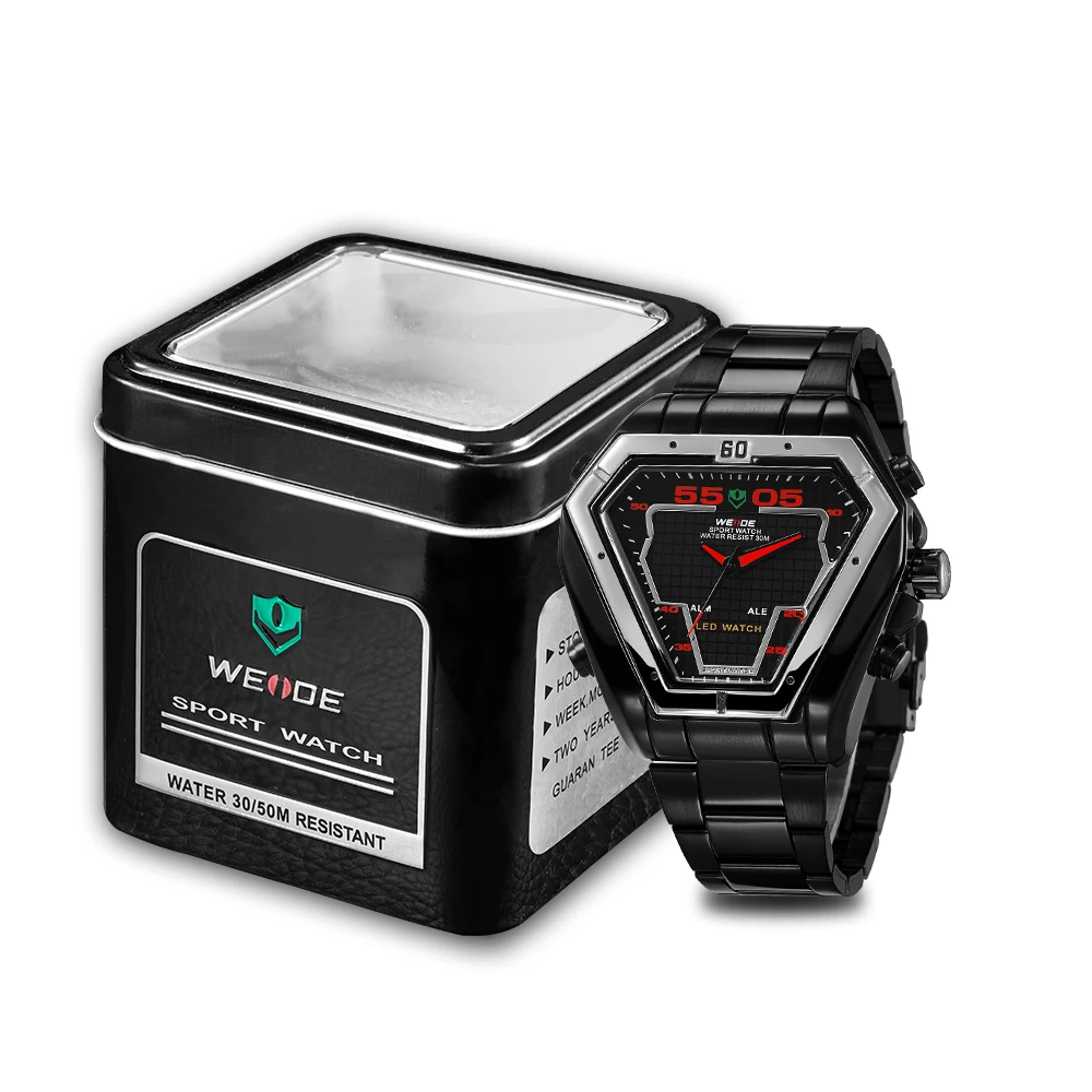 WEIDE спортивные часы светодио дный цифровые светодиодные кварцевые водостойкие