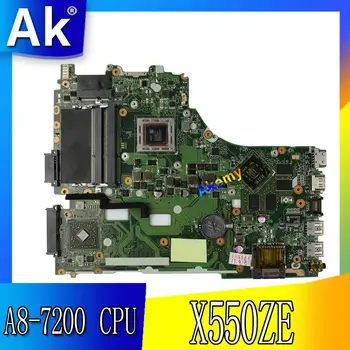 

Akemy For Asus X550ZE K555Z A555Z X555Z X750/X550 Laptop motherboard A8-7200 CPU Mainboard with graphic card test good