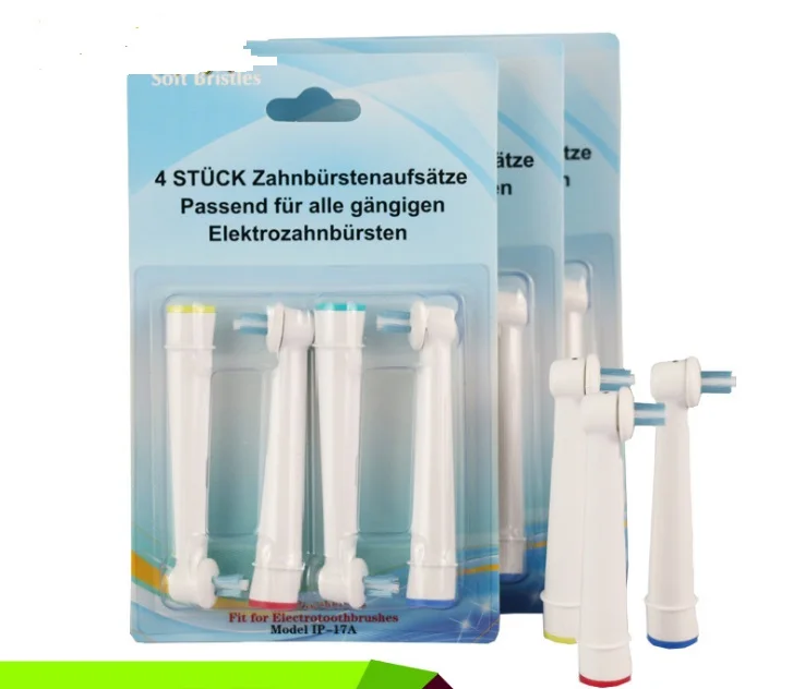 

8PCS=2PACKS IP17A Replacement for Braun Oral B Electric Toothbrush Heads Begin with D Series Round Heads Soft Bristles Clean 3D
