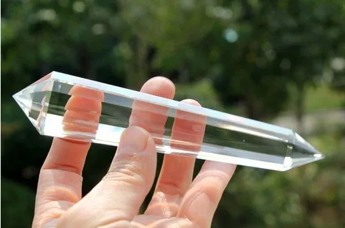 

13 Sided VOGEL Style Natural 100% Clear QUARTZ CRYSTAL DT POINT Healing 132g
