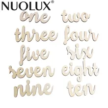 Один-десять деревянная Свадебная вечеринка банкетные карточки для рассадки знаки украшения для вечерние украшение на свадьбу День рождения