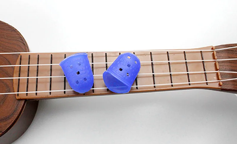 Защита для гитарных пальцев, новинка, 4 шт, силиконовая накладка для гитарных пальцев, аксессуары для укулеле, гитара