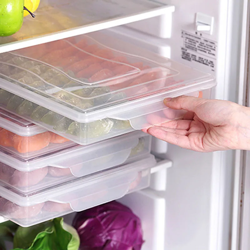 Бытовая удобство многослойная прозрачная коробка для хранения пельменей многофункциональная домашняя кухонная холодильная коробка для хранения продуктов