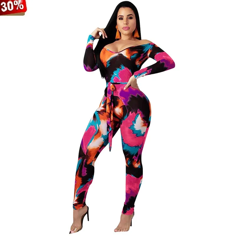 

Sexy Club Jumpsuit Bodycon Sexy Jumpsuits Women Fashion 2019 V Neck Ladis Set Romerps Holiday Playsuit Overall
