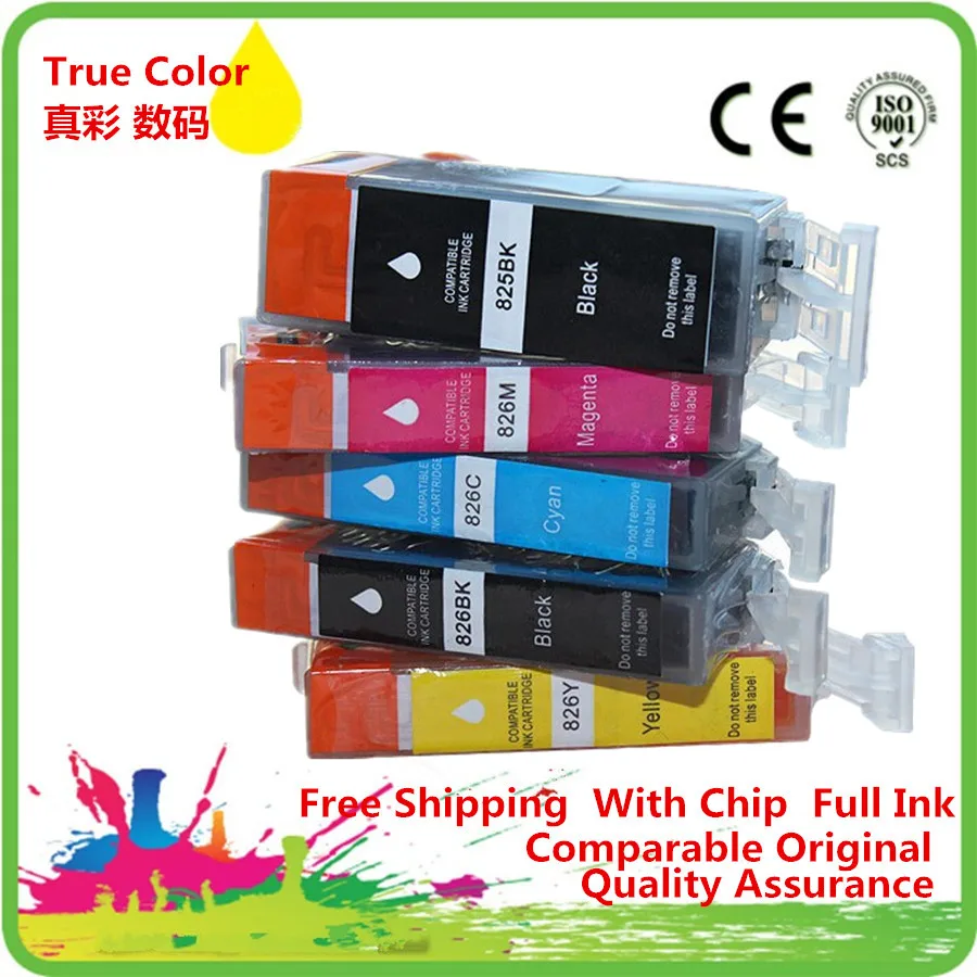 PGI-825 CLI-826 сменный картридж для Canon IP4980 IX6580 MG5180 MG5280 MG5380 MX888 MX898 MG6180 MG6280 MG8180 MG8280 |