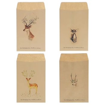 

12Pcs Vintage Deer Mini Paper Envelope European Style Envelopes for Invitations Card Scrapbooking Gift Stationery