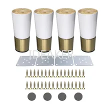 4 шт. 4,8x10x3,6 см мебель из дуба Деревянные ножки мебель для ног шкаф стол диван ножки с железными прокладками прокладки винты