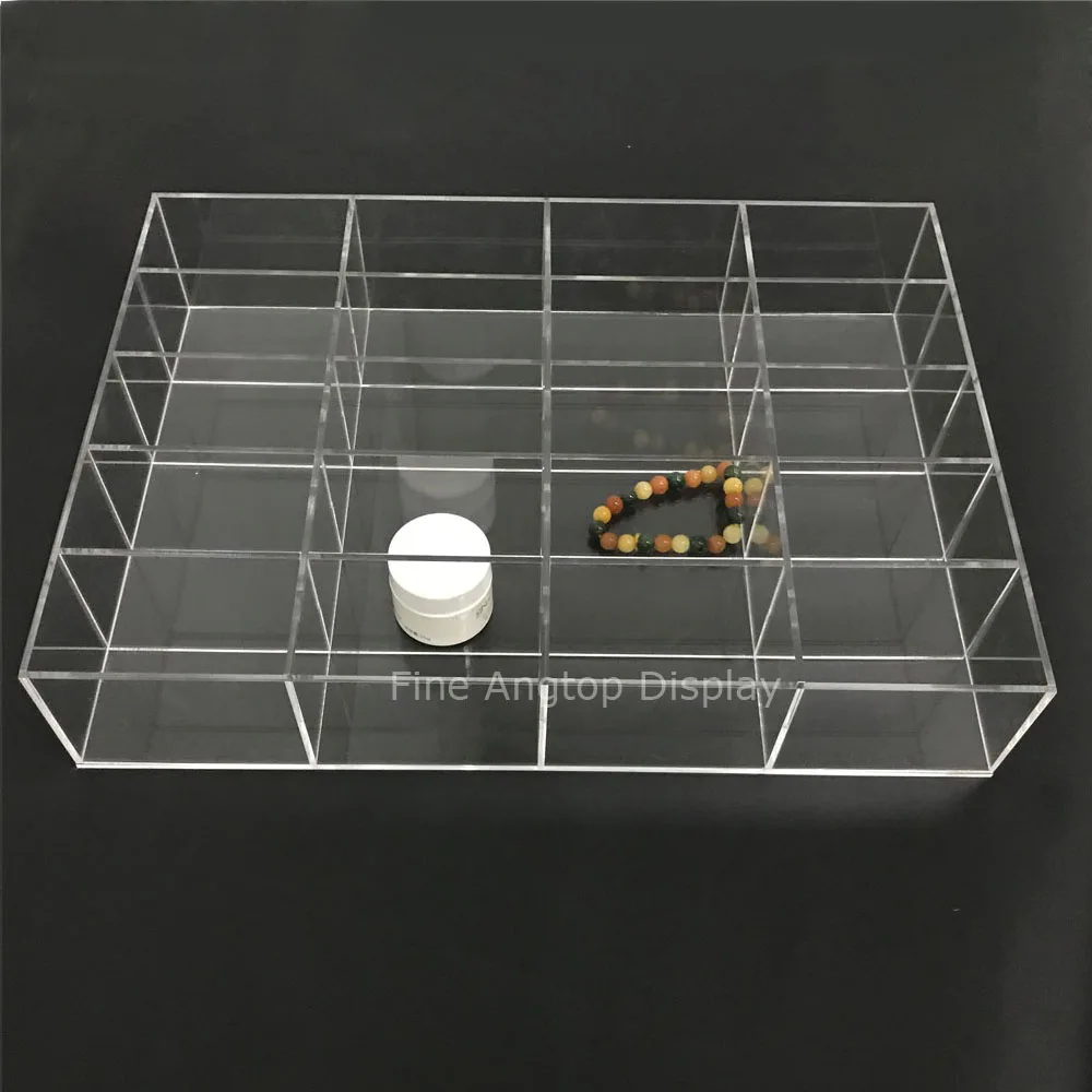 

Quality Sturdy Countertop Acrylic Trays For Serving Hobbies Crafts Storage Organizing Jewelry Display With 20 Compartment