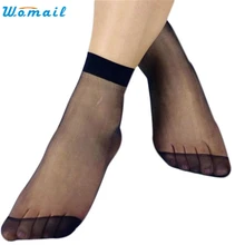 Летние носки Womail нежный 10 пар Для женщин носки хрусталь тонкие прозрачные тонкие шелковые носки в летние шорты W30 Apr28 feb30