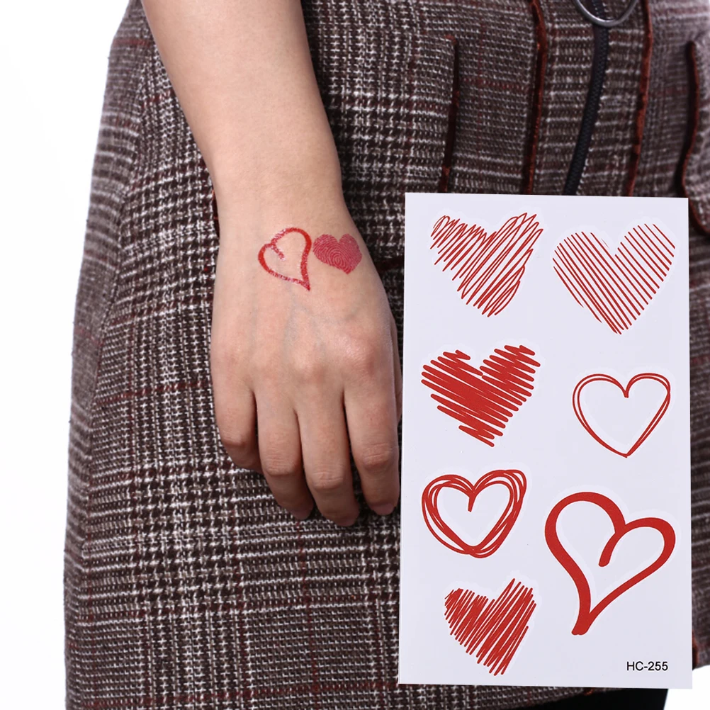 Tatouage Empreinte Doigt Comment Faire Autocollant De Faux Tatouage Temporaire, Imperméable, Empreinte Digitale  Rose Et Noire, Conception De Cœur D'amour, Art Corporel, Main, Bras,  Jambes, Outils De Maquillage - Temporaire Tatouages - AliExpress