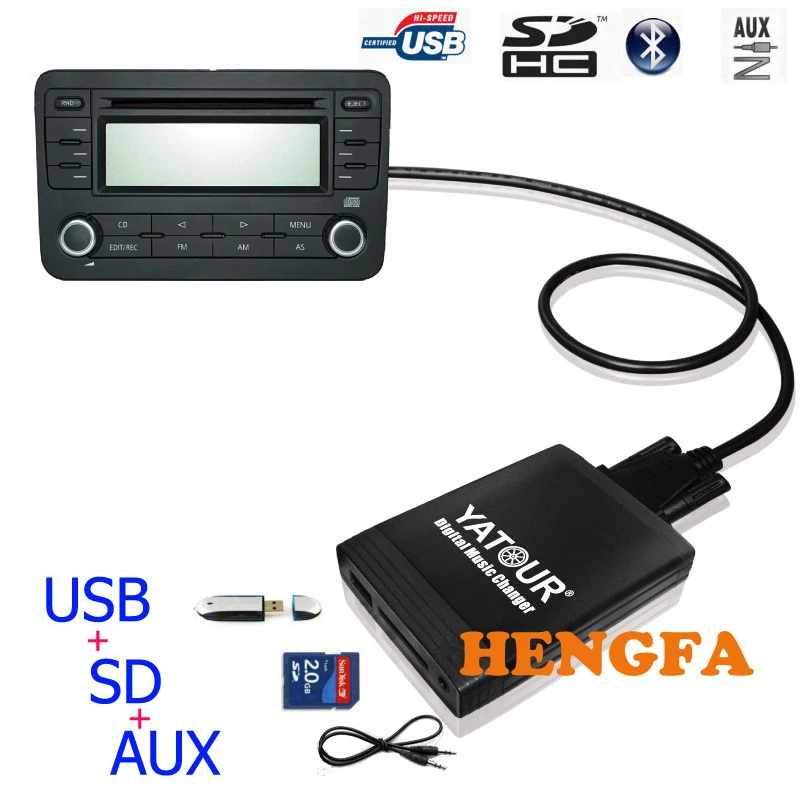 Yatour Автомобильный цифровой CD Музыка Changer USB MP3 AUX адаптер для Ford(Европа 2003-2010) quadlock 6000CD 6006CD 5000C YT-M06