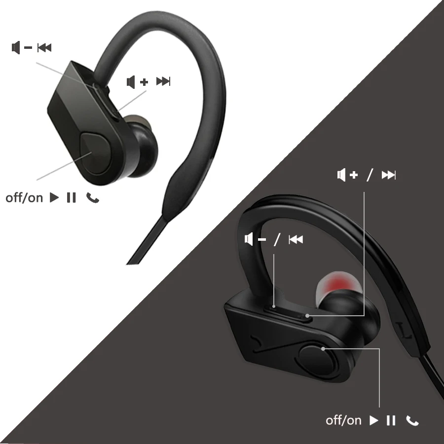 FBYEG Bluetooth Earphone wireless headphones Bluetooth Sport headset Sweatproof Earbuds Bass Noise cancelling With Mic For phone