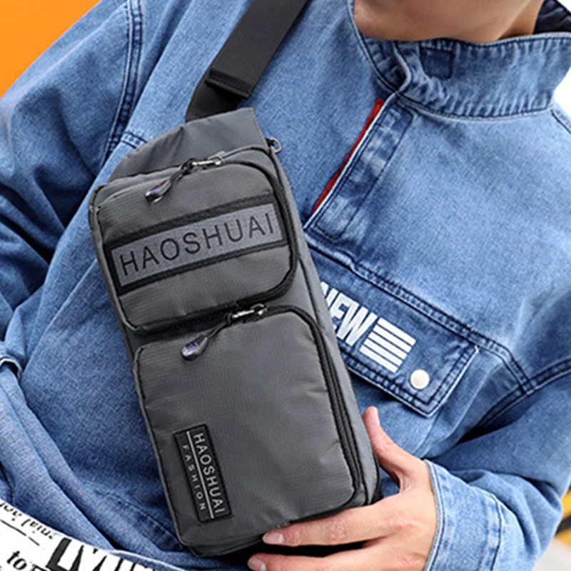 

High Quality Men Nylon Waist Hip Belt Bag Shoulder Messenger Bags Military Riding Casual Pocket Pouch Male Bum Chest Fanny Pack